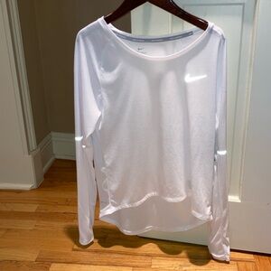 Activewear. Nike NWT running white long sleeve dri-fit shirt.